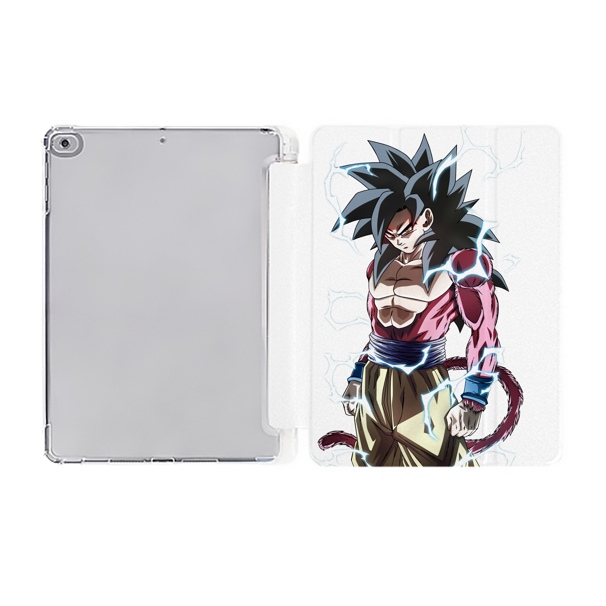 （画像用） ドラゴンボール 孫悟空（そん ごくう）Son Goku カカロット DRAGON BALL Kakarotto IPad ケース ペン収納付き 三つ折りスタンド PUレザー×シリコン 対応機種9.5/10.5/10.9インチ